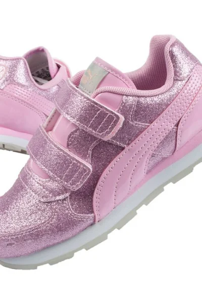 Dívčí růžové boty Vista Glitz  Puma