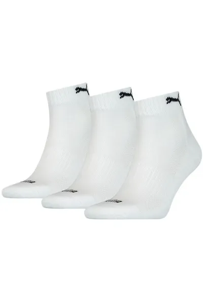 Komfortní dětské bílé ponožky Puma (3 páry)