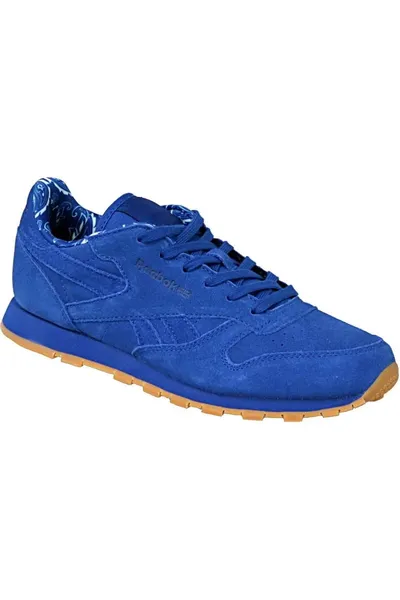 Dětské modré kožené boty Classic Leather TDC Reebok