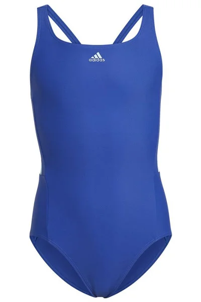Dětské modré jednodílné plavky 3S Mid Suit Adidas