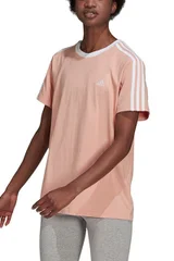 Dámské růžové tričko Essentials 3-Stripes Adidas