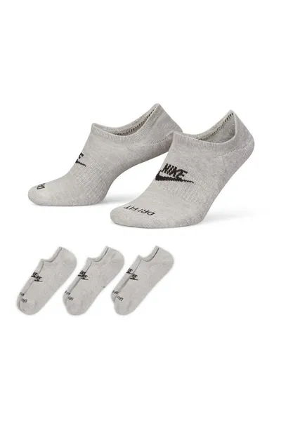 Šedé kotníkové ponožky Everyday Plus Cushioned Nike (3 páry)