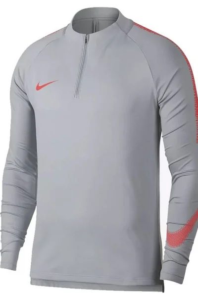 Pánské šedé fotbalové tričko NK Dry SQD Dril Top 18 Nike