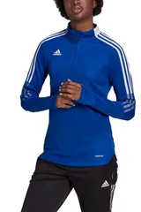 Dámská modrá fotbalová mikina Tiro Adidas