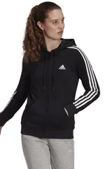 Dámská černá mikina 3 Stripes FL Full-Zip Hoodie Adidas