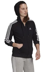 Dámská černá mikina 3 Stripes FL Full-Zip Hoodie Adidas