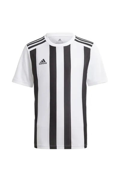 Dětské pruhované černobílé zápasové tričko 21 Jsy Y JAdidas