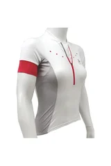 Dámský bílý cyklistický dres Stand-Up Collar S/S 1/2 Zip Gavia ODLO