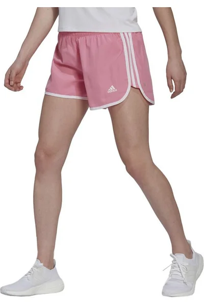Bežeckédámské světle růžové kraťasy Adidas