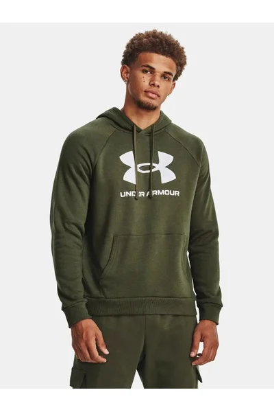 Khaki pánská klokanka s kapucí Under Armour