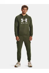 Khaki pánská klokanka s kapucí Under Armour