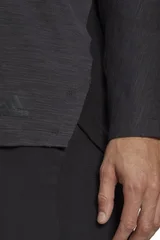 Pánské černé tričko s dlouhým rukávem Adidas