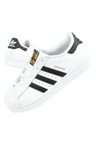 Dámské bílé kožené sportovní boty Superstar Adidas