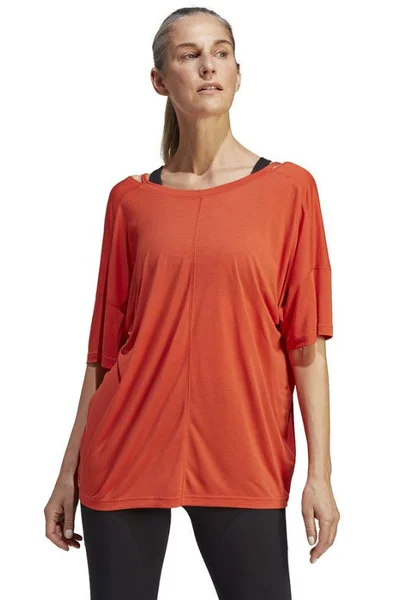 Dámské oranžové tričko s dlouhým rukávem YGA ST Adidas