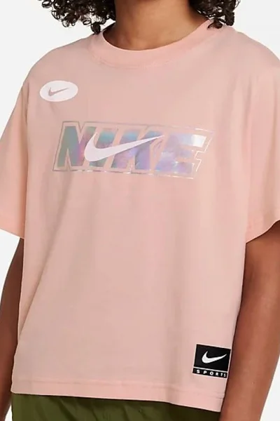 Dívčí růžové tričko Sportswear Nike