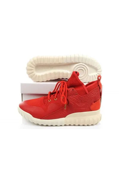 Dámské červené kotníkové boty Tubular Adidas