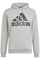 Světle šedá sportovní pánská mikina Adidas s kapucí