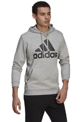 Světle šedá sportovní pánská mikina Adidas s kapucí