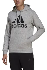 Světle šedá sportovní pánská mikina Adidas s kapucí