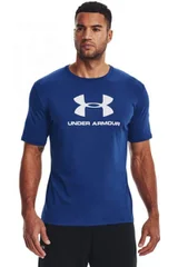 Modré pánské tričko s logem Under Armour Sportstyle SS