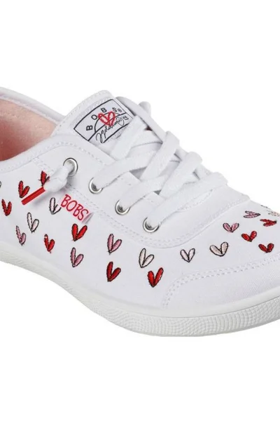 Dámsé bílé boty Skechers Bobs B Cute Love Brigade