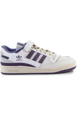 Retro tenisky Adidas Forum Low bílé s fialovými pruhy