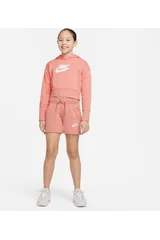 Růžová dívčí mikina s kapucí Sportswear Club Nike