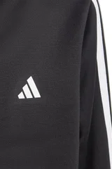 Dětská černá mikina s kapucí a zipem Adidas