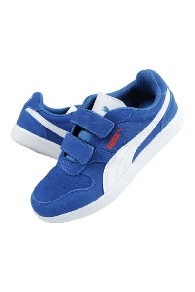 Dětské modré kožené boty Icra Trainer Puma