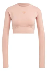 Dámské růžové tričko by Stella McCartney Truestrength Cropped  Adidas