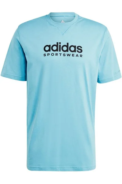 Světle modré pánské tričko s logem Adidas