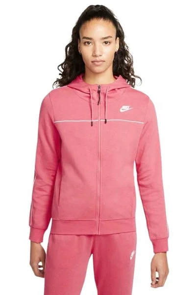 Dámská růžová mikina Nsw Mlnm Essential Flecee FZ Hoody  Nike
