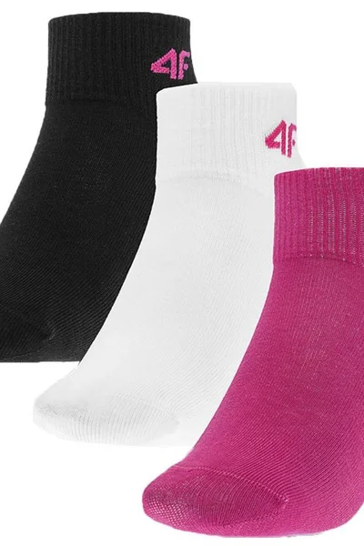 Vícebarevné dívčí ponožky 4F (3 páry)