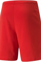 Pánské červené sportovní šortky teamRISE Short  Puma