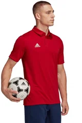 Pánské červené funkční tričko s límečkem Entrada Polo Adidas
