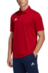 Pánské červené funkční tričko s límečkem Entrada Polo Adidas