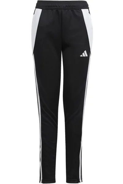 Sportovní dětské kalhoty Adidas černé s pruhy