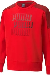 Dětská červená mikina Alpha Crew FL Puma