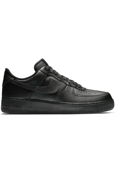 Pánské černé kožené  boty Air Force 1 '07  Nike