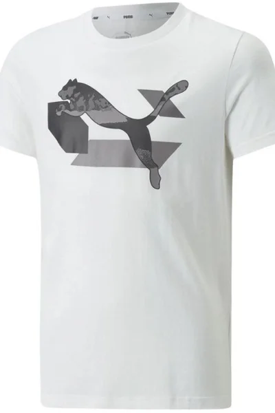 Dětské bílé tričko Alpha Graphic B Puma