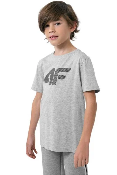 Šedé chlapecké triko 4F