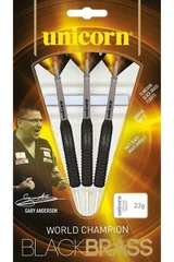 Šipky s ocelovým hrotem Unicorn Black Brass Gary Anderson