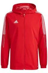 Pánská červená sportovní mikina Adidas Tiro 21 Windbreaker