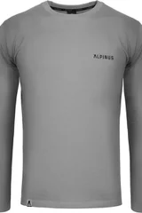 Šedé pánské tričko Alpinus Breheimen s potiskem na zádech