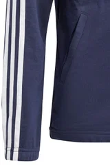 Tmavě modrá dětská mikina s pruhy Adidas