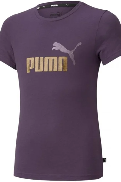 Dětské fialové tričko ESS+ Logo Tee Puma