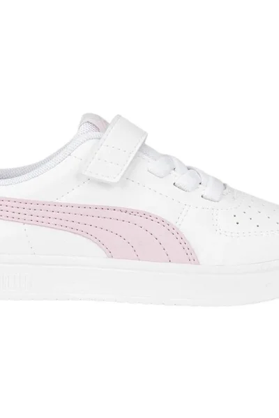 Dětské bílo-růžové boty Rickie Ac Ps  Puma