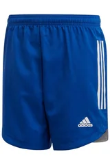 Volné dětské modré tréninkové šortky Adidas