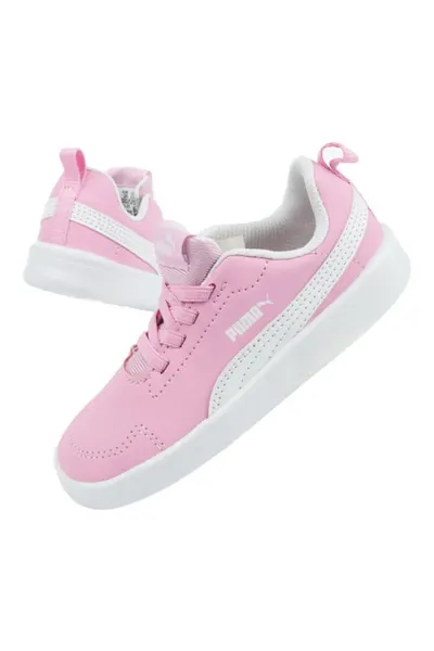 Dětské růžové boty Courtflex Inf  Puma