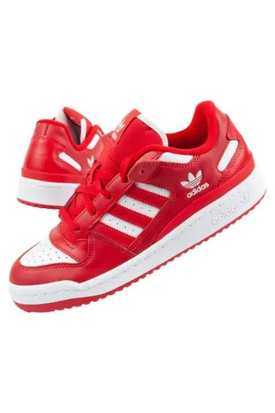 Unisex červené sportovní boty Forum Low CL  Adidas